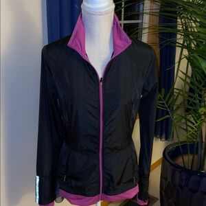 Lucy Black Jacket with Magenta Trim